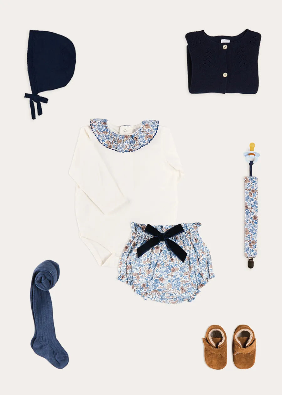 The Beatrice Floral Bodysuit Baby Girl Look Look from Pepa London