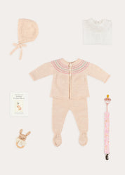 The Beige Fair Isle Knitted Set Newborn Look