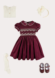 The Burgundy Icon Dress Toddler Girl Look