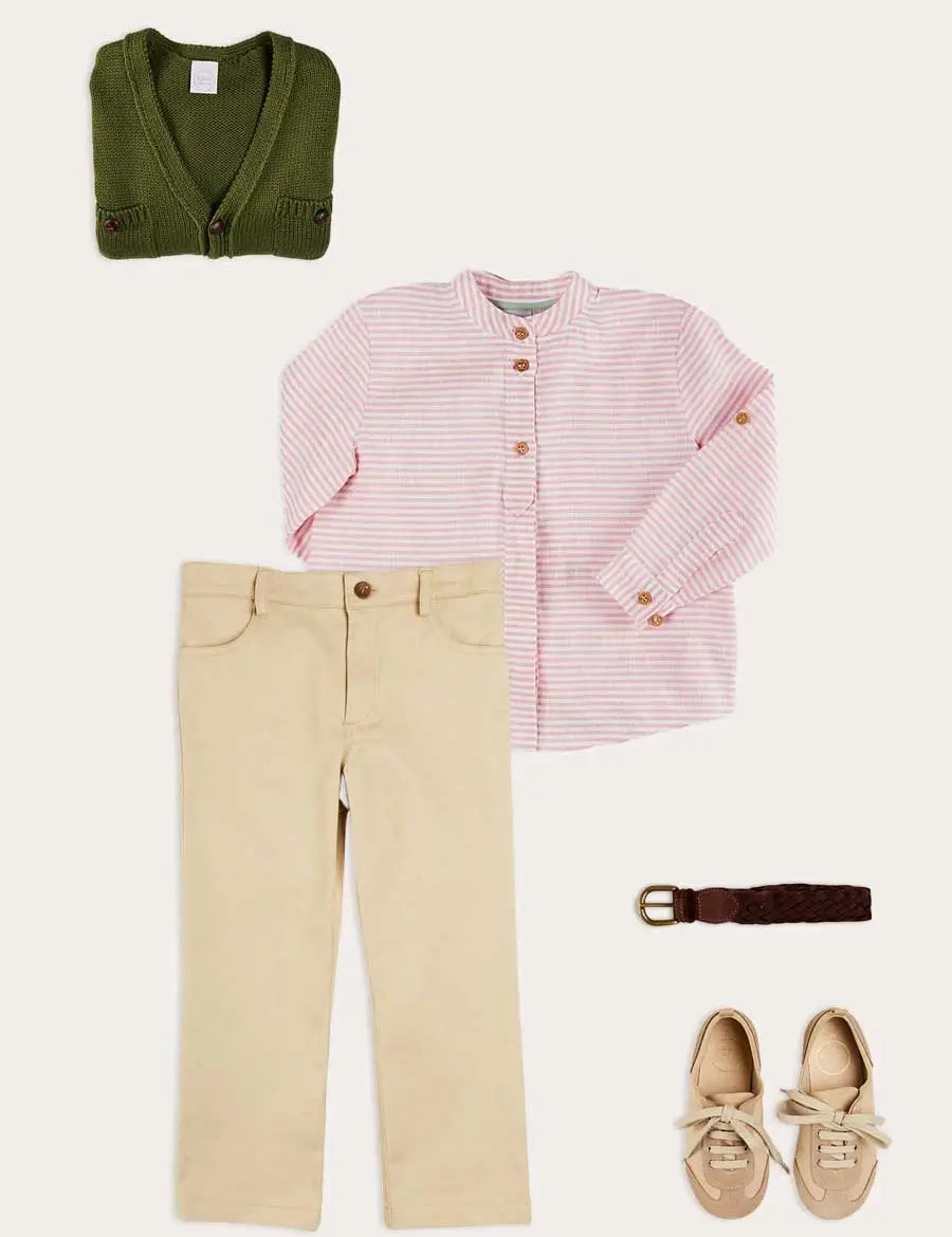 The Hertford Striped Shirt Boy Look Look from Pepa London