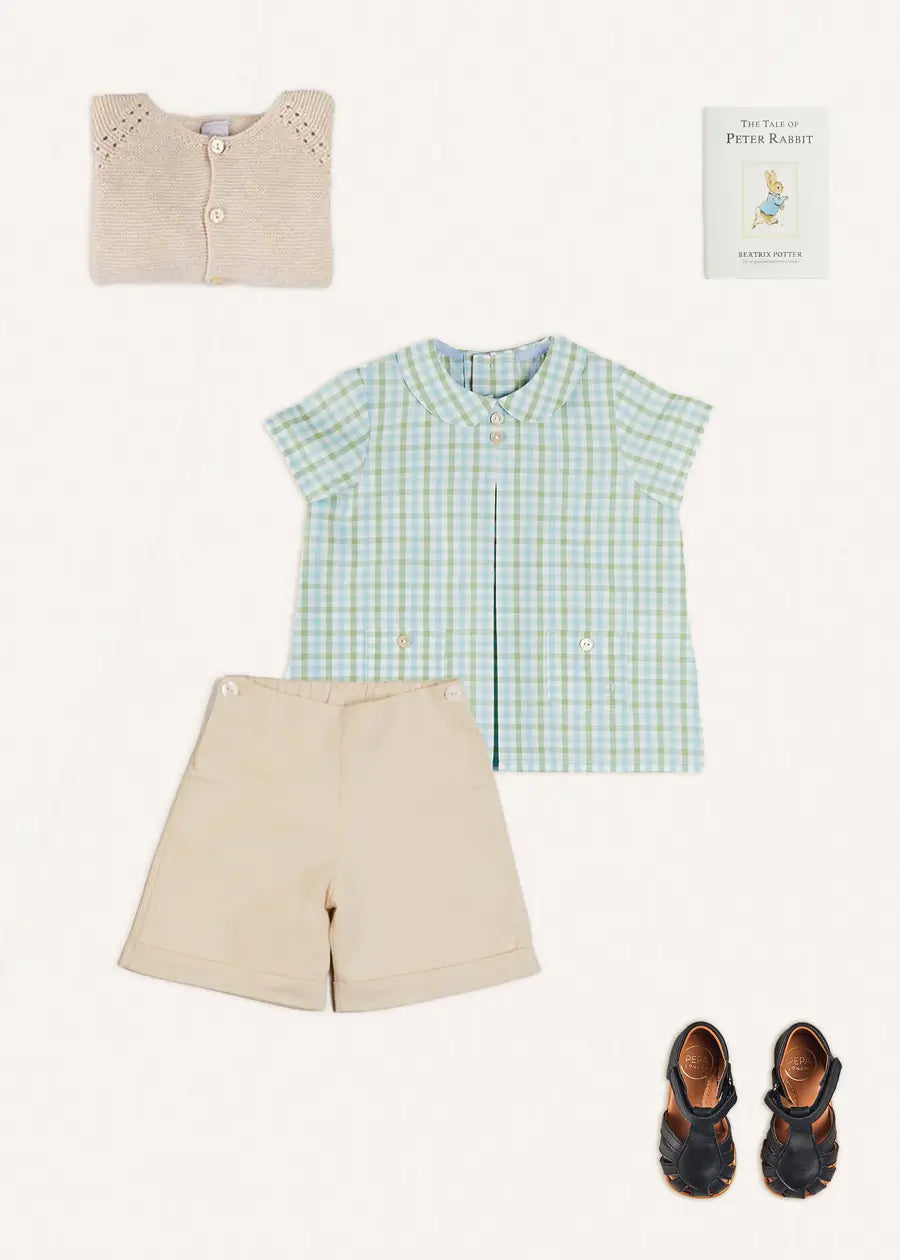 The Maxwell Gingham Shirt Toddler Boy Look Look from Pepa London