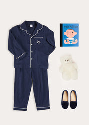 The Navy Pyjama Set Boy Look