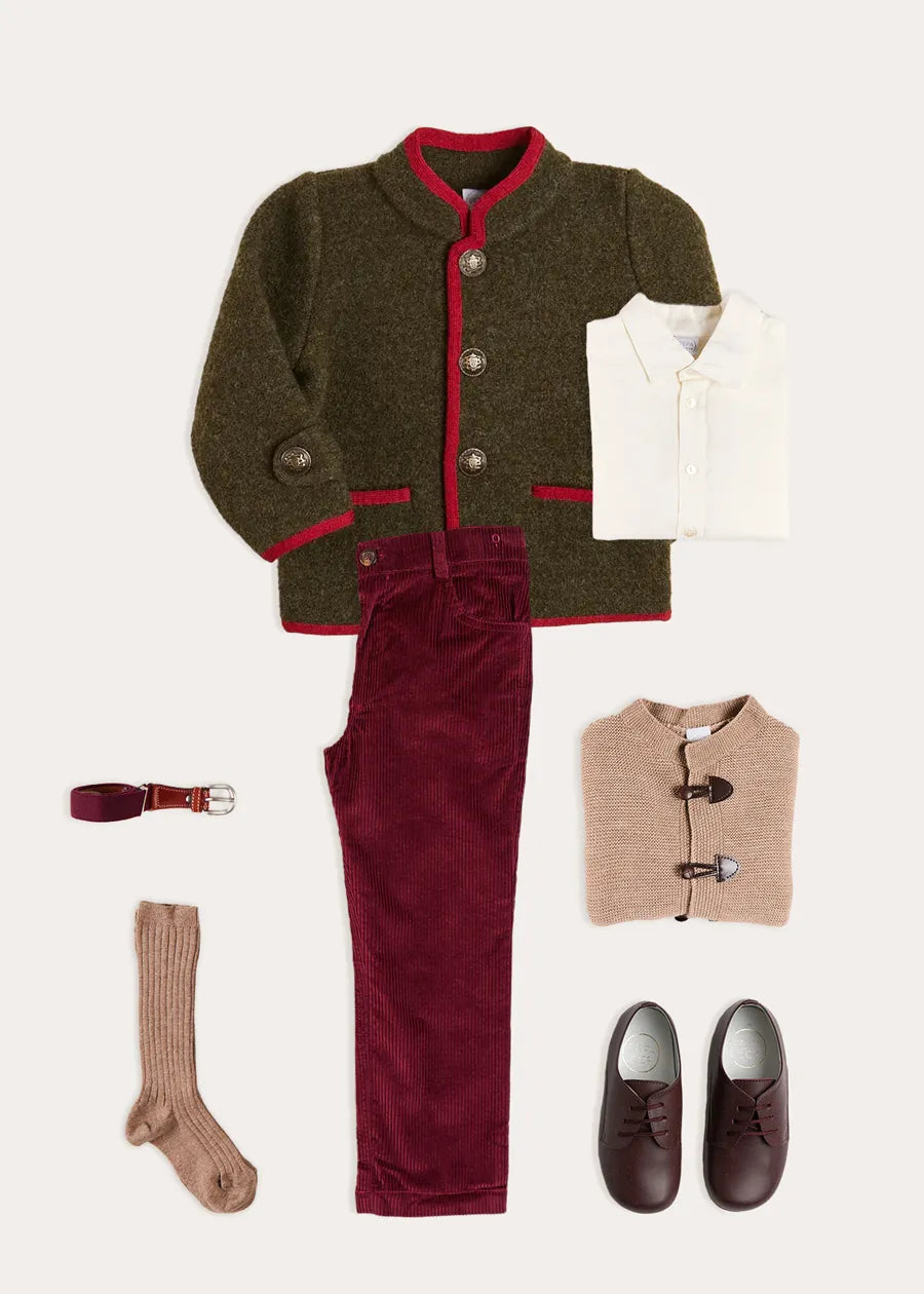 The Oatmeal Toggle Cardigan Boy Look