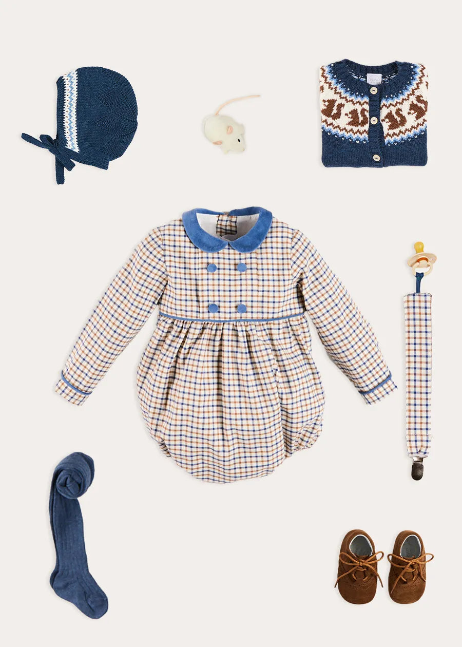 The Thirleby Check Romper Baby Boy Look
