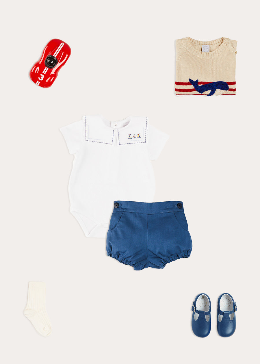 The Red Whale Jumper Baby Boy Look Look from Pepa London