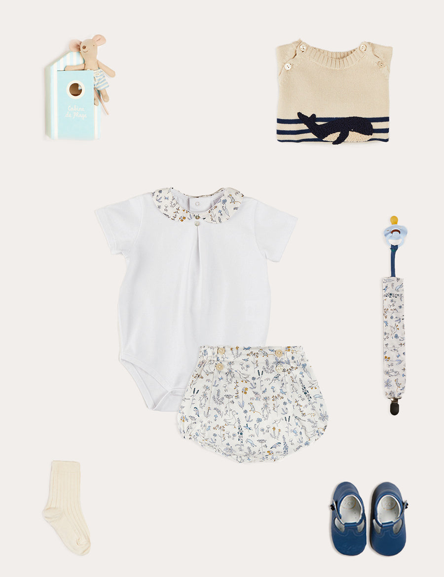 The Whale Striped Jumper Baby Boy Look Look from Pepa London