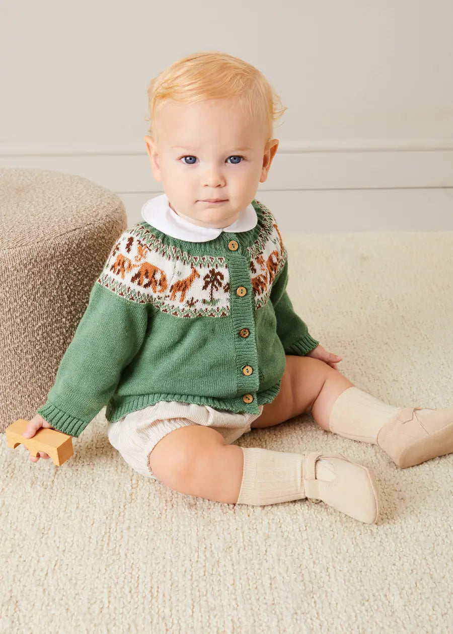 Striped Button Detail Bloomers in Beige (3mths-3yrs)