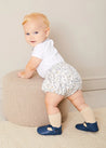 Ellis Floral Bloomer in Blue Made with Liberty Fabric (1m-3yrs) BLOOMER from Pepa London