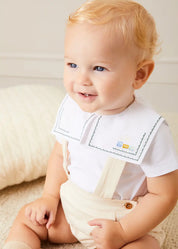 The Train Embroidery Bodysuit Baby Boy Look Look from Pepa London