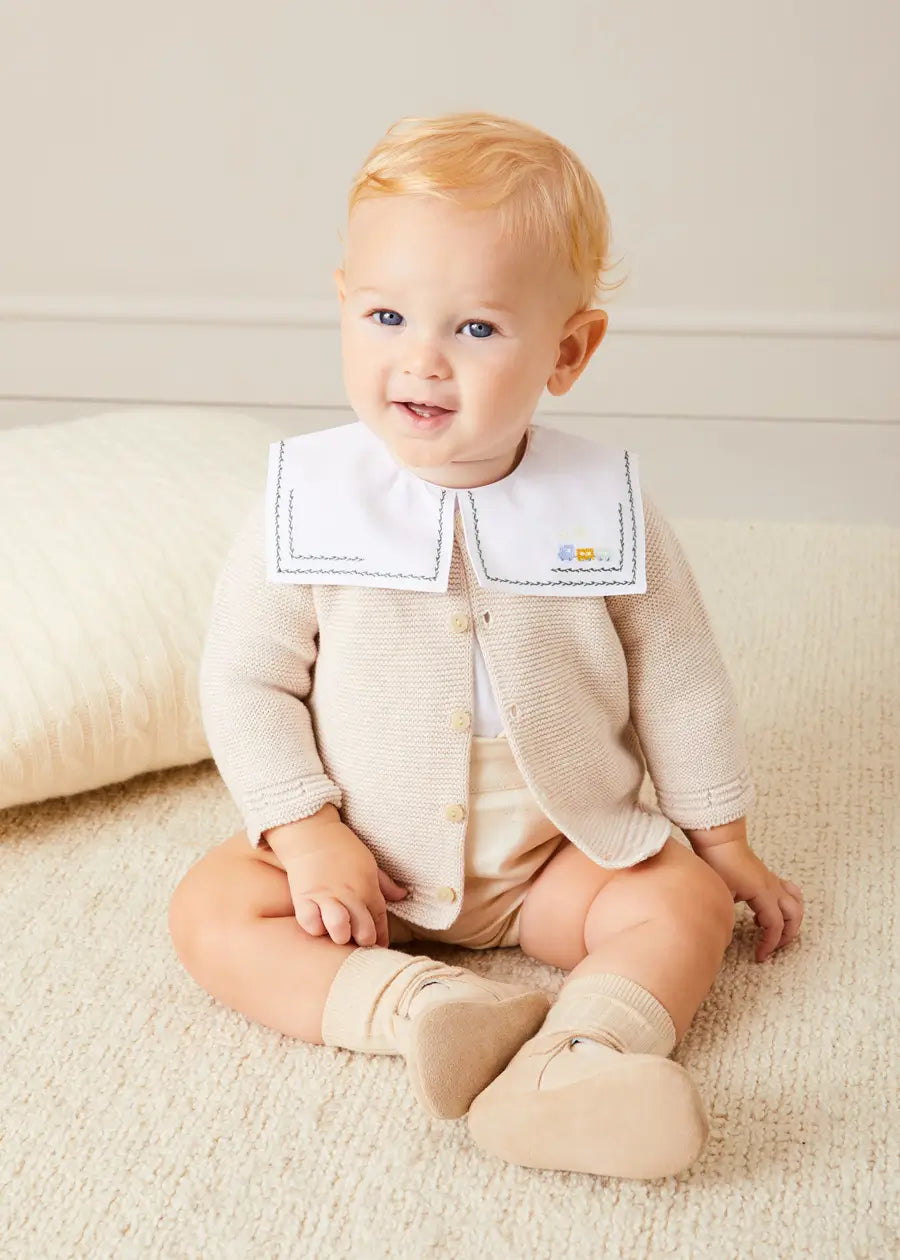 The Train Embroidery Bodysuit Baby Boy Look Look from Pepa London