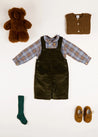 The Green Velvet Dungarees Baby Boy Look Look  from Pepa London