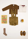 Cable Cardigan in Brown (6mths-3yrs) Knitwear  from Pepa London