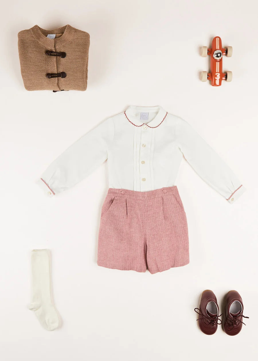 The Red and White Two-Piece Set Baby Boy Look Look  from Pepa London