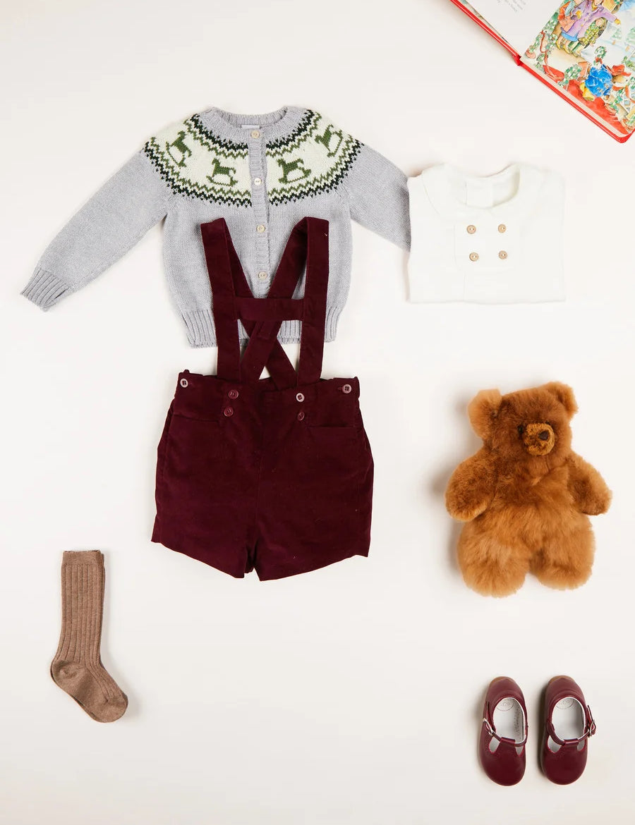 Rocking Horse Knitted Gift Set in Grey Look from Pepa London