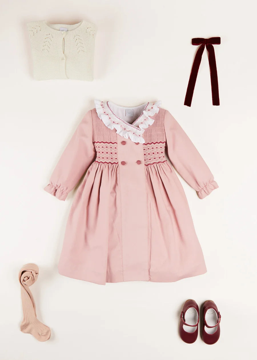 The Pink Hand Smocked Dress Baby Girl Look Look  from Pepa London
