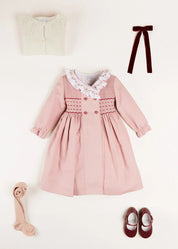 The Pink Hand Smocked Dress Baby Girl Look Look  from Pepa London