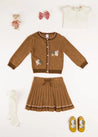 The Brown Knitted Co-ord Set Baby Girl Look Look  from Pepa London