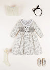 The Black and White Toile Dress Baby Girl Look Look  from Pepa London