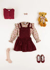 The Burgundy Corduroy Skirt Baby Girl Look Look  from Pepa London