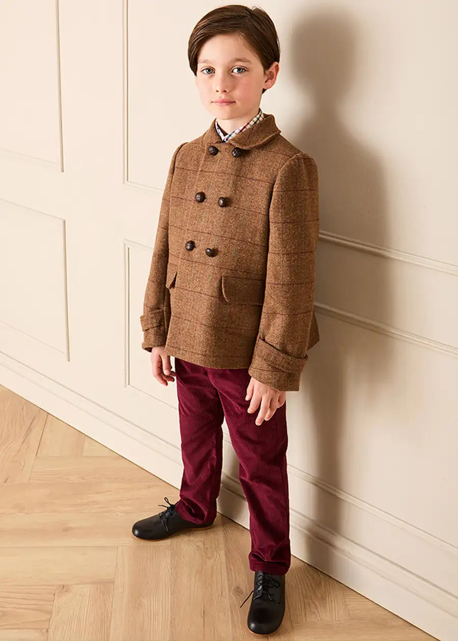 Corduroy Five Pocket Trousers in Burgundy (4-10yrs)