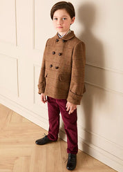 Corduroy Five Pocket Trousers in Burgundy (4-10yrs)