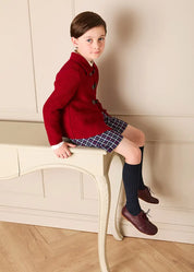 Newton Check Tailored Shorts in Navy (4-10yrs) Shorts from Pepa London