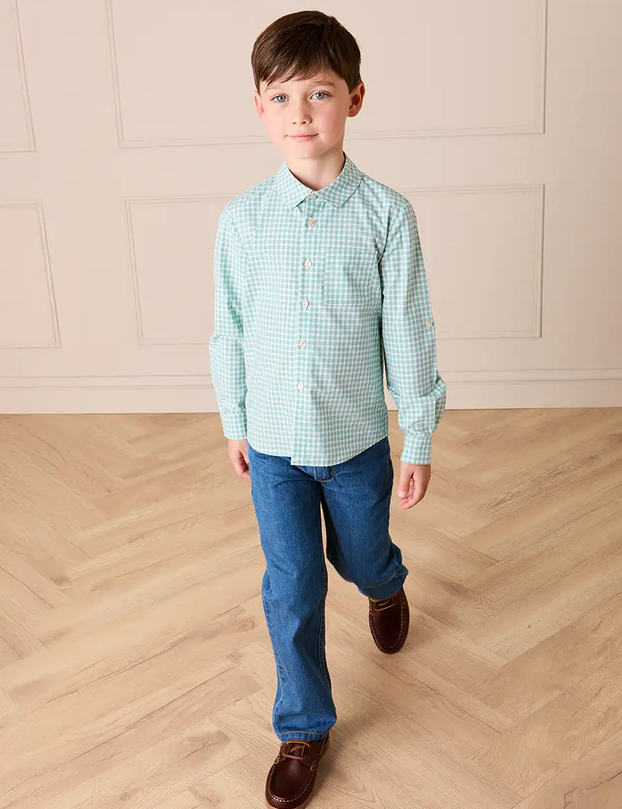 Five Pocket Straight Leg Jeans in Blue Denim (2-10yrs) Trousers from Pepa London