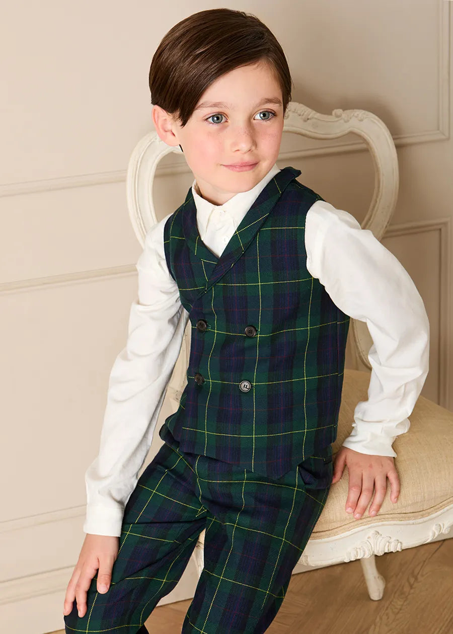 Polo Collar Long Sleeve Oxford Shirt in White (4-10yrs)