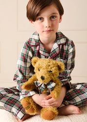 Winterberry Tartan Long Sleeve Pyjamas in Red (2-10yrs) Nightwear from Pepa London
