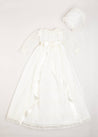 Traditional Cream Christening Gown with Bonnet (6-12mths) Dresses  from Pepa London