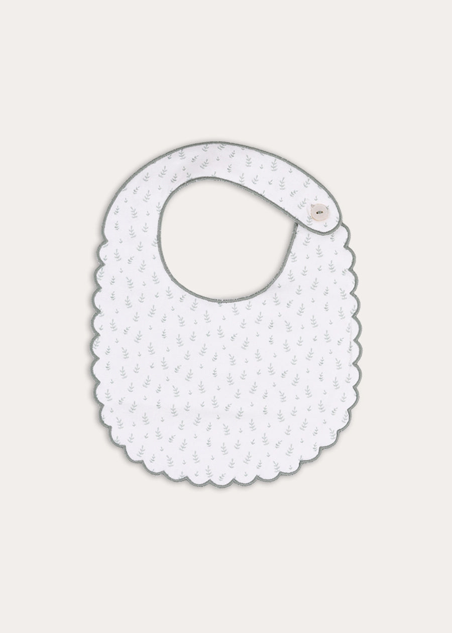 Janine Floral Scallop Edge Bib in Cream Accessories from Pepa London