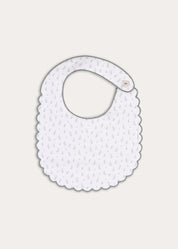 Janine Floral Scallop Edge Bib in Cream Accessories from Pepa London