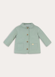 Pocket Detail Puffer Jacket in Sage Green (12mths-4yrs) Coats from Pepa London