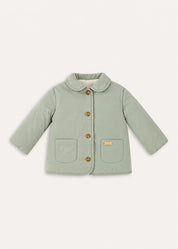 Pocket Detail Puffer Jacket in Sage Green (12mths-4yrs) Coats from Pepa London