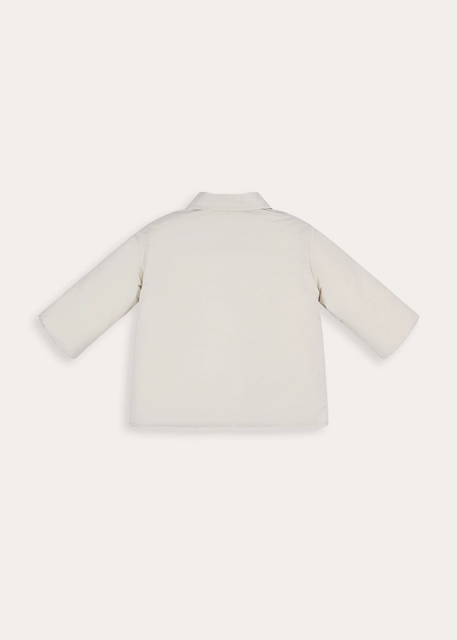 Pocket Detail Puffer Jacket in Cream (12mths-4yrs) Coats from Pepa London