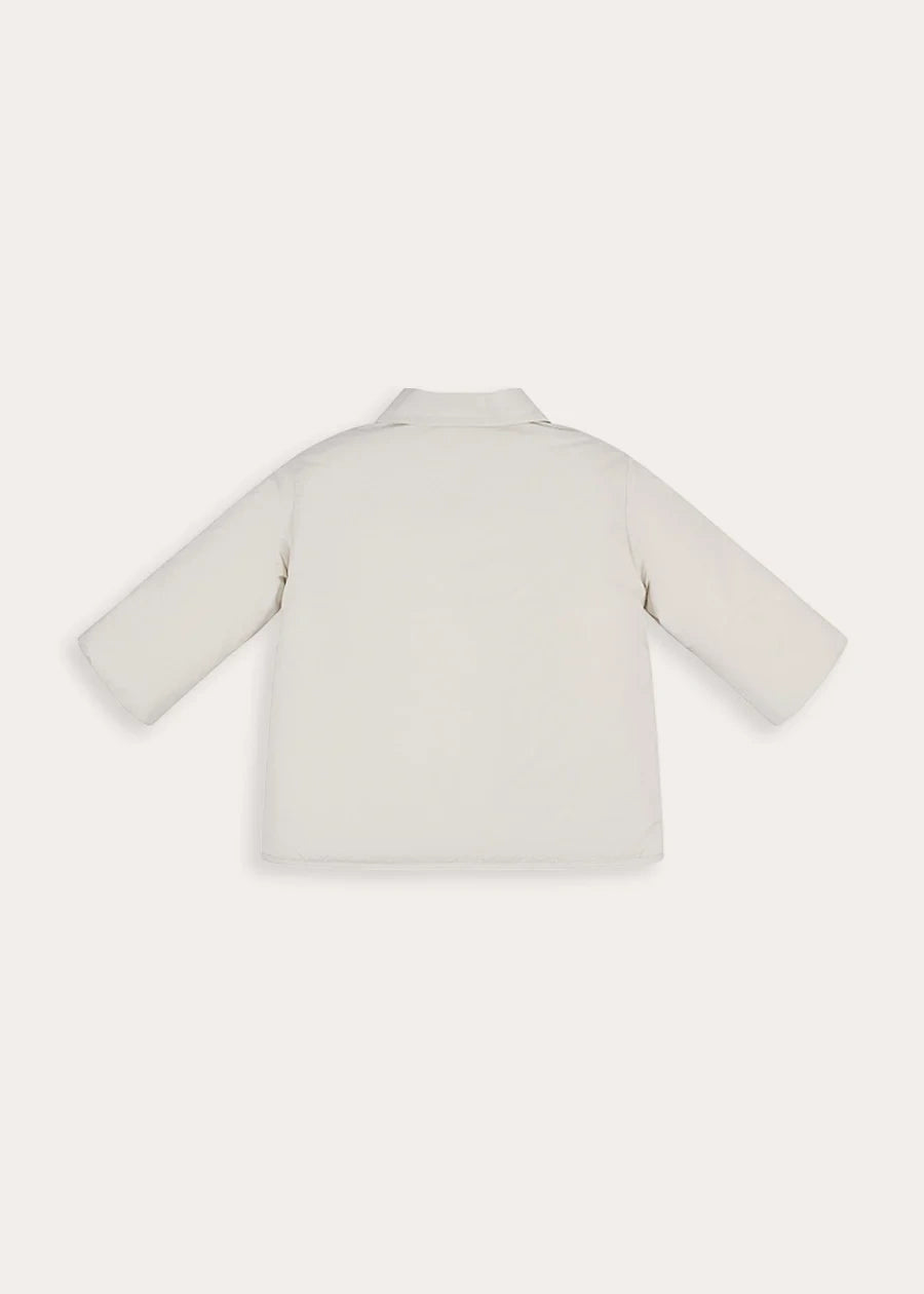 Pocket Detail Puffer Jacket in Cream (12mths-4yrs)