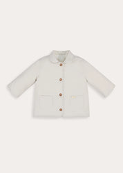 Pocket Detail Puffer Jacket in Cream (12mths-4yrs) Coats from Pepa London