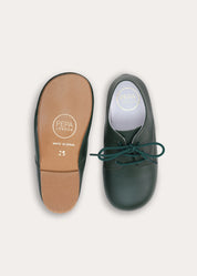 Leather British Racing Green Lace Up Shoes in Green (24-36EU) Shoes from Pepa London
