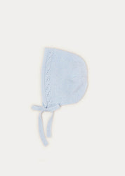 Openwork Bonnet In Blue (S-L) KNITTED ACCESSORIES  from Pepa London