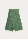 Cable Knit Scarf in Green Knitted Accessories  from Pepa London