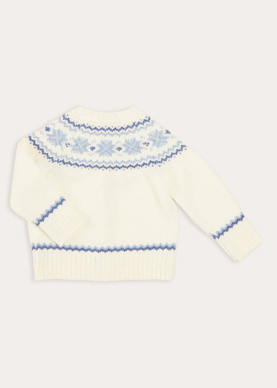 Fair Isle Cardigan in Cream (6mths-3yrs)
