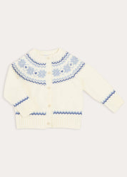 Fair Isle Cardigan in Cream (6mths-3yrs)