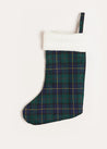 Windsor Tartan Christmas Stocking in Green Accessories  from Pepa London