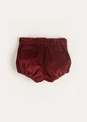 Corduroy Button Bloomers in Burgundy (3mths-2yrs) Bloomers  from Pepa London