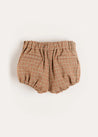 Chester Puppytooth Bloomers in Caramel (3mths-2yrs) Bloomers  from Pepa London