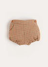 Chester Puppytooth Bloomers in Caramel (3mths-2yrs) Bloomers  from Pepa London