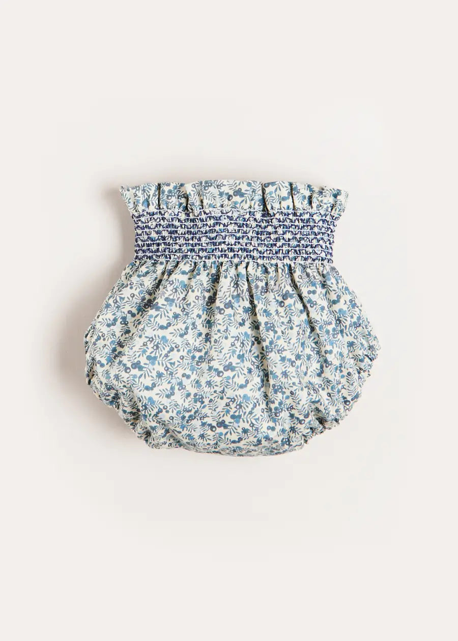 Evelyn Floral Bloomers in Blue (1mth-2yrs) Bloomers  from Pepa London