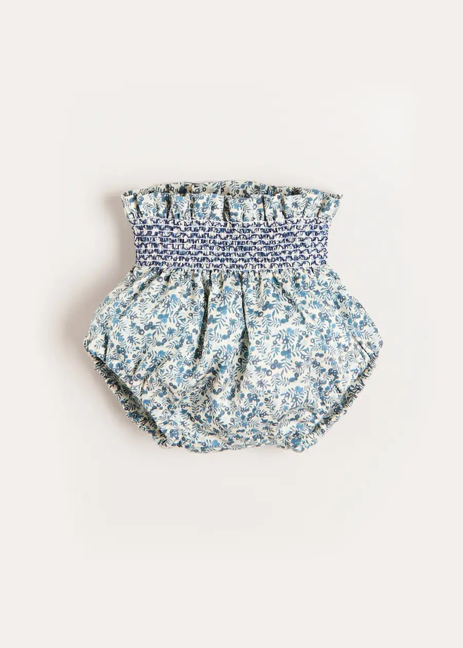 Evelyn Floral Bloomers in Blue (1mth-2yrs) Bloomers  from Pepa London