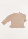 Cable Detail Cardigan in Beige (6mths-3yrs) Knitwear  from Pepa London