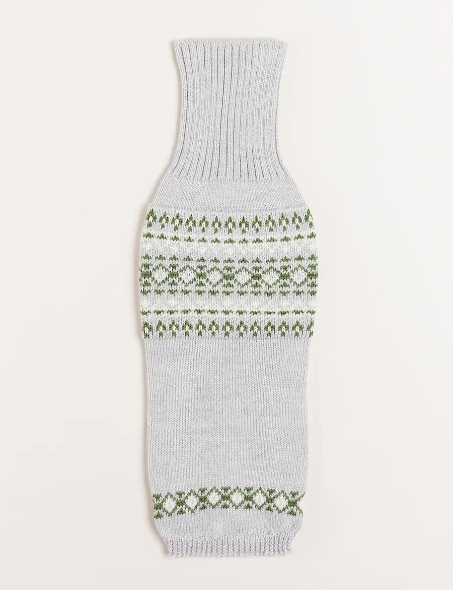 Fair Isle Dog Jumper in Grey (S-M) Knitwear  from Pepa London